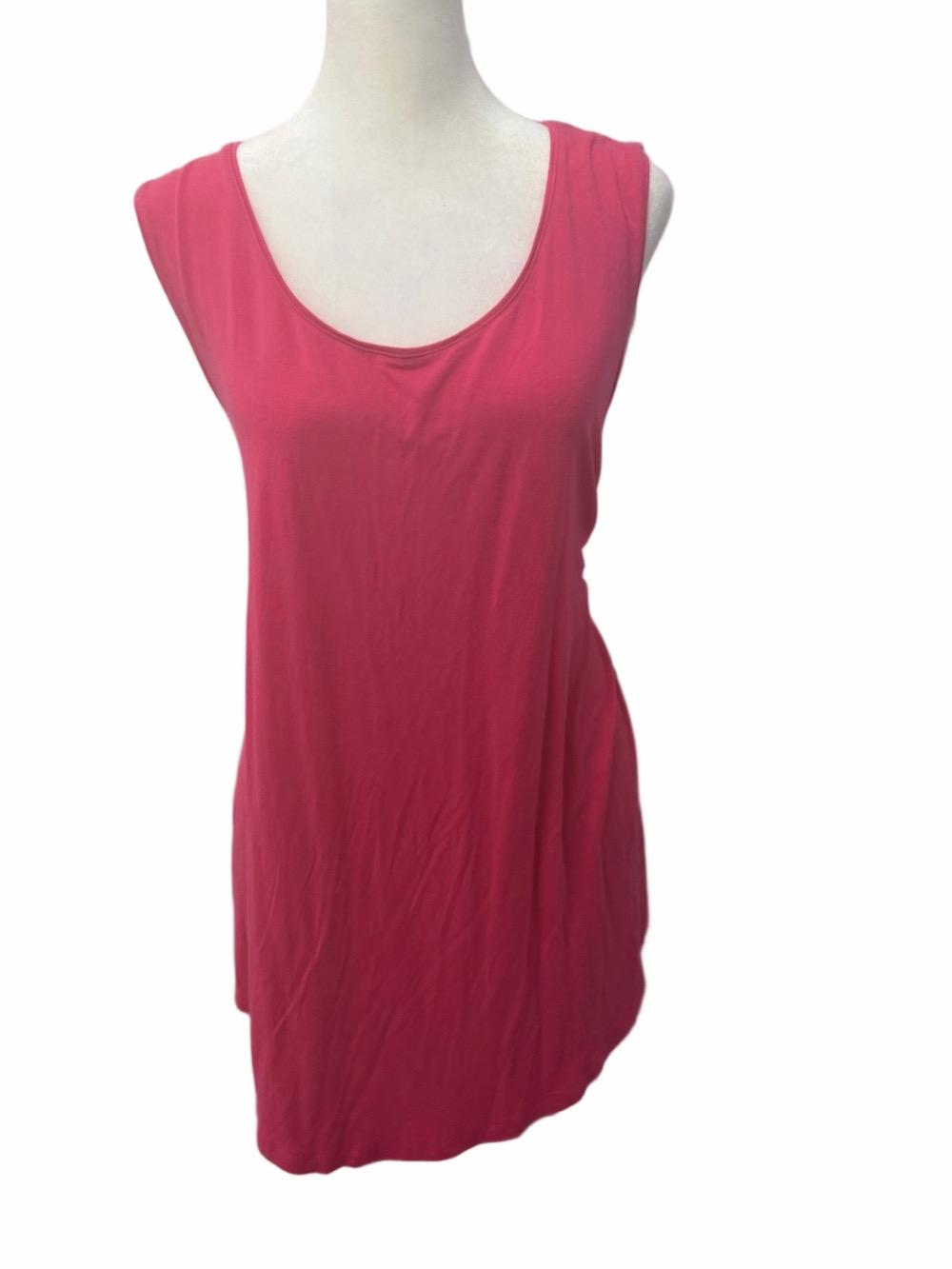 JM Collection Hot Pink Scoop Neck Tank Top Size XL EUC